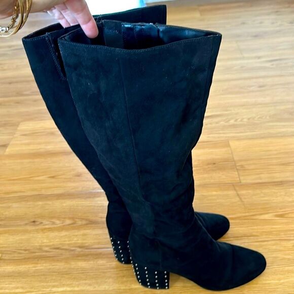 Bar III Shoes - Black Suede Knee-High Boots